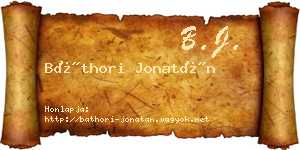 Báthori Jonatán névjegykártya